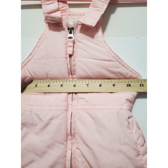 Jessica Simpson Snow Pant Play Bib -  Coral Pink 2T Adjustable - Picture 7 of 16